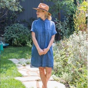 Madewell Drop Hem Denim Dress
